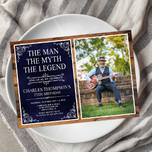 Invitación El Hombre El Mito La Leyenda Cumpleaños 75