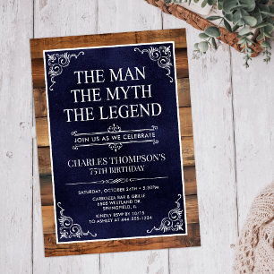 Invitación El Hombre El Mito La Leyenda Cumpleaños 75