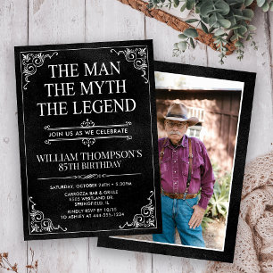 Invitación El Hombre El Mito La Leyenda Cumpleaños 85
