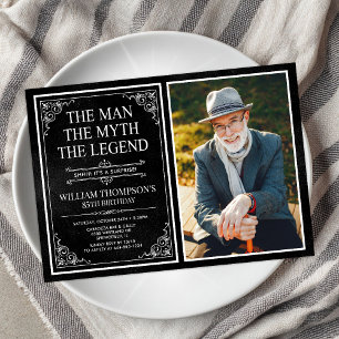 Invitación El hombre el mito la leyenda cumpleaños sorpresa 8