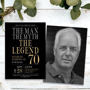 Invitación El Hombre El Mito La Leyenda Foto 70 Cumpleaños