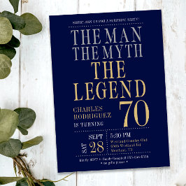 Invitación El hombre el mito la leyenda sorprende 70 años