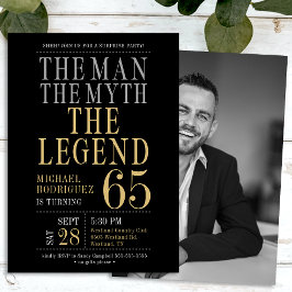 Invitación El hombre el mito la leyenda sorprende el cumpleañ