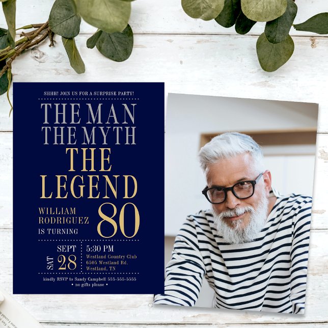 Invitación El hombre el mito la leyenda sorprende el cumpleañ (Subido por el creador)