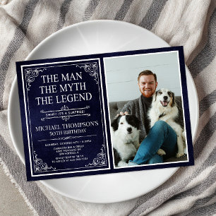 Invitación El Hombre El Mito La Leyenda Sorpresa 50 Cumpleaño