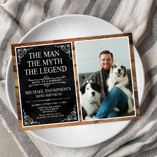 Invitación El Hombre El Mito La Leyenda Sorpresa 50 Cumpleaño