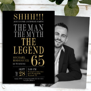 Invitación El Hombre El Mito La Leyenda Sorpresa 65 Cumpleaño