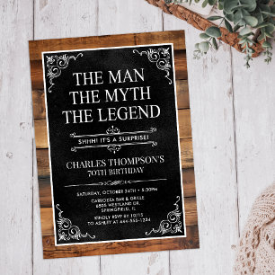 Invitación El Hombre El Mito La Leyenda Sorpresa 70 Cumpleaño