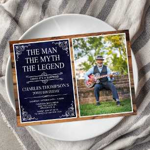 Invitación El Hombre El Mito La Leyenda Sorpresa 70 Cumpleaño
