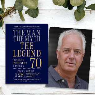 Invitación El Hombre El Mito La Leyenda Sorpresa 70 Cumpleaño