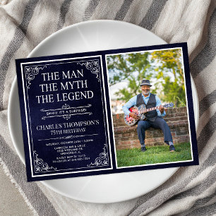 Invitación El Hombre El Mito La Leyenda Sorpresa 75 Cumpleaño