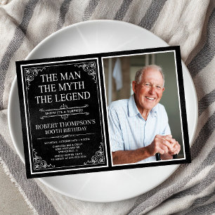Invitación El Hombre El Mito La Leyenda Sorpresa Cumpleaños 1