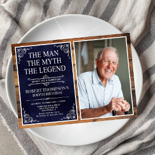 Invitación El Hombre El Mito La Leyenda Sorpresa Cumpleaños 1