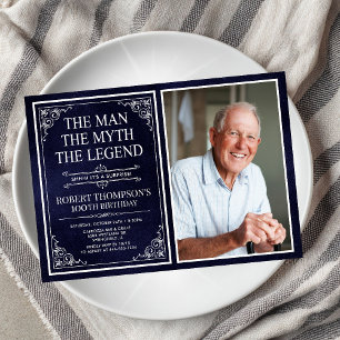 Invitación El Hombre El Mito La Leyenda Sorpresa Cumpleaños 1