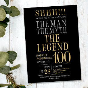 Invitación El Hombre El Mito La Leyenda Sorpresa Cumpleaños 1
