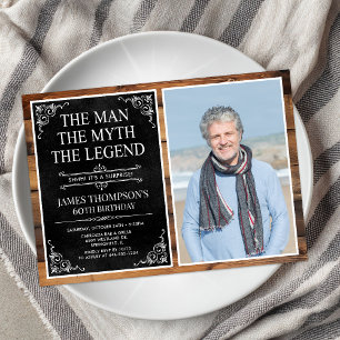 Invitación El Hombre El Mito La Leyenda Sorpresa Cumpleaños 6