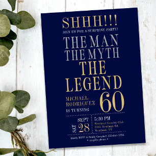 Invitación El Hombre El Mito La Leyenda Sorpresa Cumpleaños 6