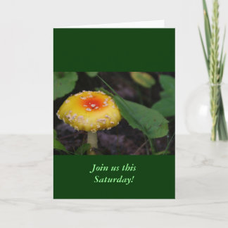 Invitación El hongo amarillo asombroso