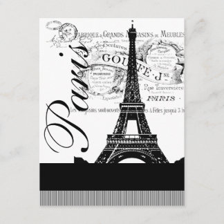Invitación El ilustracion de la torre Eiffel de París del