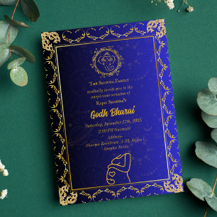 Invitación El  indio de Baby Shower Bharai Hindu