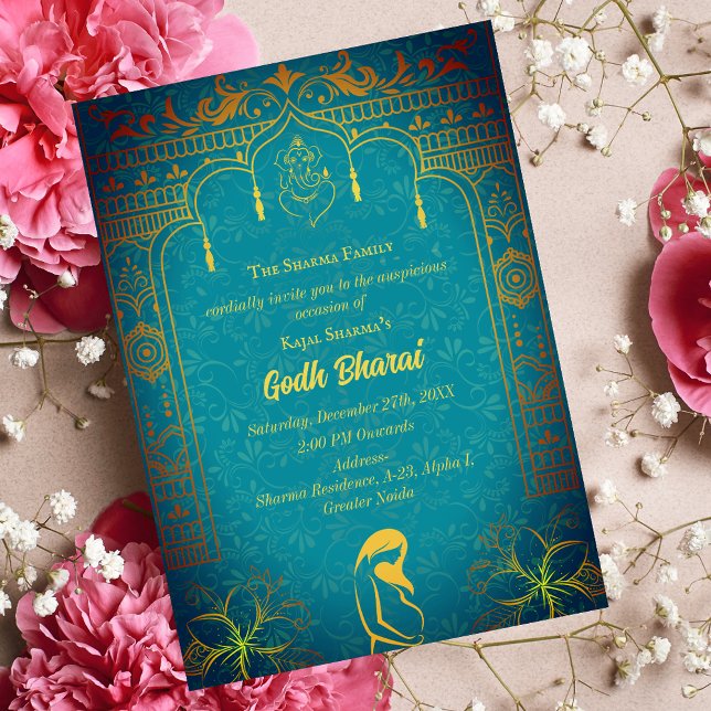 Invitación El  indio de Baby Shower Bharai Hindu (Subido por el creador)