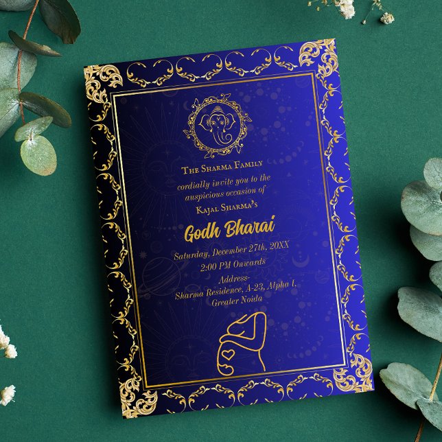 Invitación El  indio de Baby Shower Bharai Hindu (Subido por el creador)