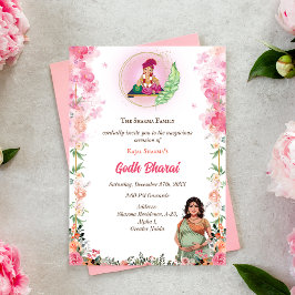 Invitación El  indio de Baby Shower Bharai Hindu