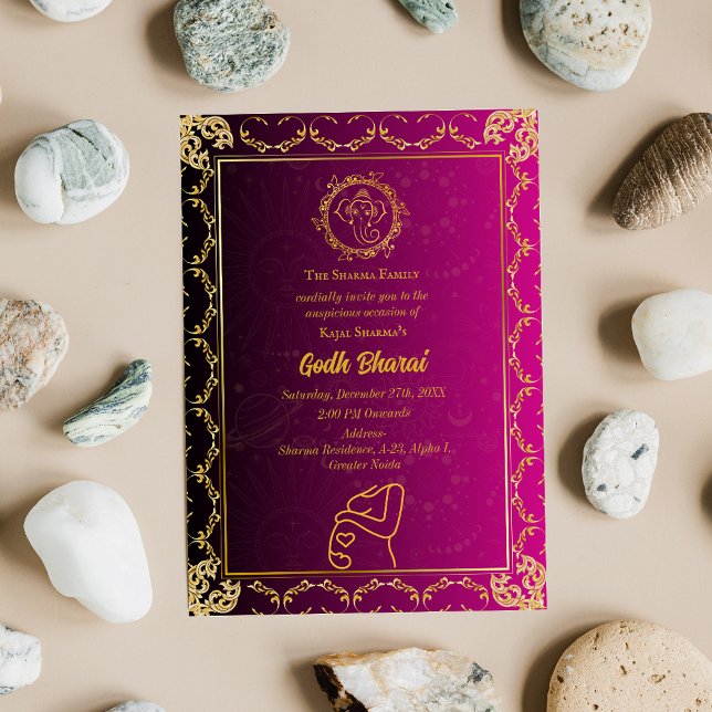 Invitación El  indio de Baby Shower Bharai Hindu (Subido por el creador)