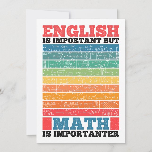 Invitación El inglés es importante, pero la matemática es imp (Anverso)