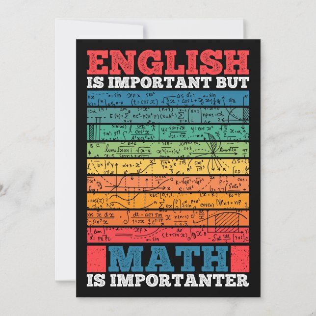 Invitación El inglés es importante, pero la matemática es imp (Anverso)