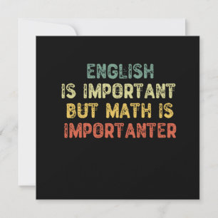 Invitación El inglés es importante, pero las matemáticas son