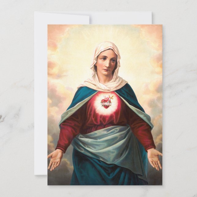 Invitación El Inmaculado Corazón de María (Anverso)
