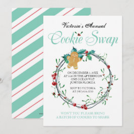 Invitación El intercambio de la galleta del navidad invita -