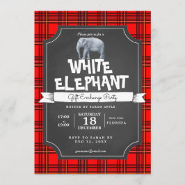 Invitación El intercambio del regalo del navidad del elefante