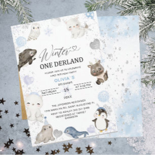 Invitación El invierno acuático del bebé del Ártico está camb