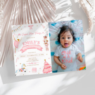 Invitación El invierno de Nutcracker foto de cumpleaños