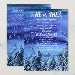 Invitación El invierno de Snowflake Wonderland Baby Shower