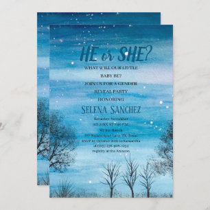 Invitación El invierno de Snowflake Wonderland Baby Shower