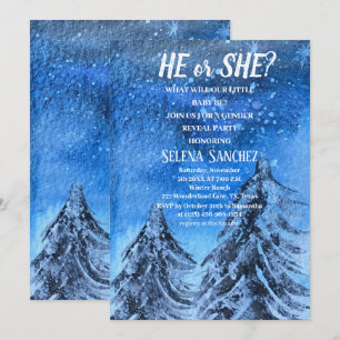 Invitación El invierno de Snowflake Wonderland Baby Shower