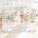 Invitación El invierno del Nutcracker en Norteamérica<br><div class="desc">Personalice esta invitación de fiesta de primer cumpleaños de invierno de moda en tierra firme con los detalles de su fiesta fácil y rápidamente, simplemente pulse el botón de personalizar it para reorganizar y formatear el estilo y la ubicación del texto. ¡Artículos coincidentes disponibles en la tienda! (c) El estudio...</div>