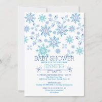 El invierno moderno hace nevadas en Baby Shower ne