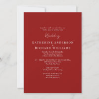 El invierno rojo formal 2 Venue junto con el Boda