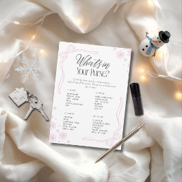 Invitación El invierno se rompe rosa ¿Qué hay en tu bolso? Ju