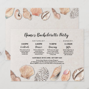 Invitación El itinerario nupcial de la ducha descasca la boda