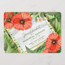 Invitación El jardín rojo de la amapola pone verde la