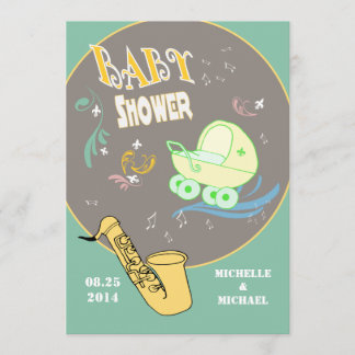 Invitación El jazz retro junta Baby Shower