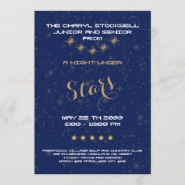 Invitación El joven mayor del baile de fin de curso, noche
