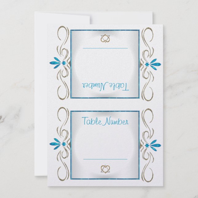 Invitación El judaísmo florece (tarjetas de número de tabla) (Anverso)