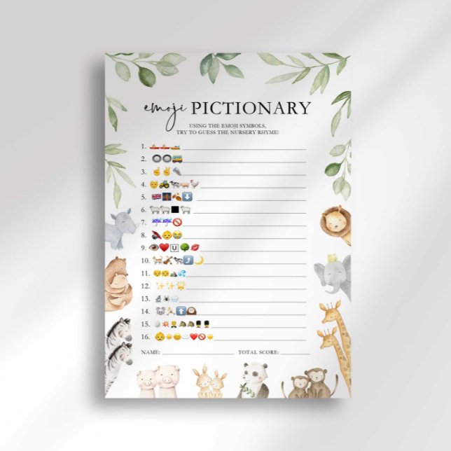 Invitación El juego de Emoji Ark Baby Shower de Noah (Subido por el creador)