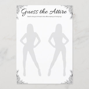 Invitación El juego de la ducha de novias lesbianas, adivina 